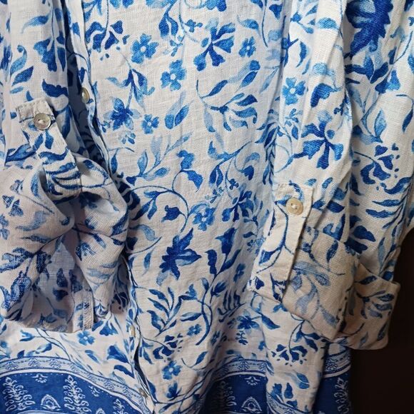 Joie 100% Linen Button Down Women's Top Size 2X - Picture 4 of 13